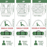 Vela Camping Tent for 2 Person, 4 Person, 6 Person - Waterproof Two Person Tents for Camping, Small Easy Up Tent for Family, Outdoor, Kids, Scouts in All Weather and All Season by Clostnature