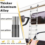 Telescopic Ladder, 6.5FT RIKADE Aluminum Telescoping Ladder with Non-Slip Feet and Stable Hook, Portable Extension Ladder for Household and Outdoor Working, 330lb Capacity