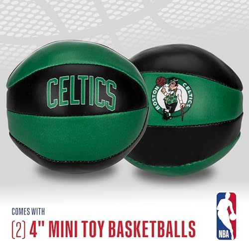 Franklin Sports NBA Toy Basketballs - 2 Pack of Kids Soft Mini Basketballs for Over the Door + Indoor Hoops - NBA Fan Shop Kids Soft Toy Basketballs - (2) Mini Balls Included