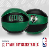 Franklin Sports NBA Toy Basketballs - 2 Pack of Kids Soft Mini Basketballs for Over the Door + Indoor Hoops - NBA Fan Shop Kids Soft Toy Basketballs - (2) Mini Balls Included