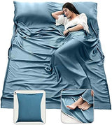 Sleeping Bag Liner Lightweight Compact Sleeping Bag Sack Portable Clean Travel Sheet Camping Sleep Sheet for Backpacking Hotel Hiking