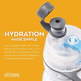 O2COOL Mist 'N Sip Misting Water Bottle 2-in-1 Mist And Sip Function With No Leak Pull Top Spout Reusable Sports Water Bottle - 20 oz (2 Pack Basketball)
