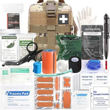 Ifak Trauma Kit, 74 Piece Upgrade Tactical First Aid Supplies, Molle Ifak Pouch Rip Away Refill Supplies for Survival Camping Hiking Travel