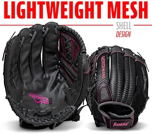 Franklin Sports Girls Softball Glove-Women's Windmill Fastpitch+Slowpitch Softball Glove-Right and Left Hand-Adult