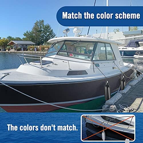 Affordura Boat Fender 4 Pack Boat Bumpers Fenders with 4 Ropes, Boat Bumpers for Pontoon Boat Fenders Inflatable