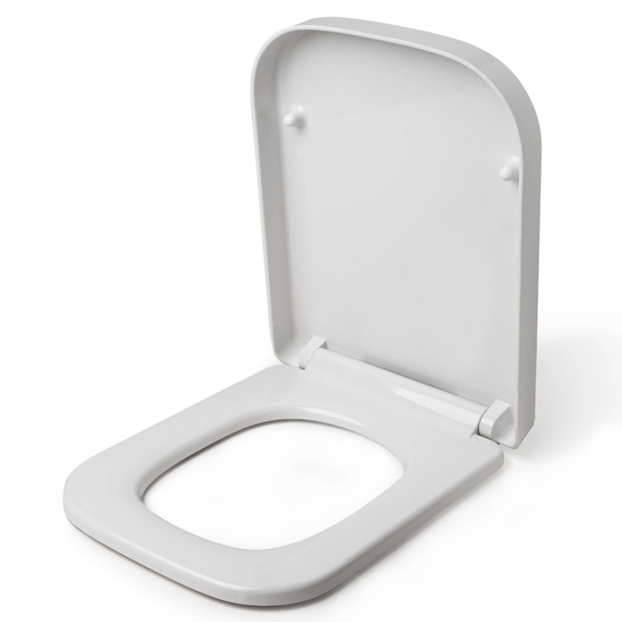 Go Bathrooms White Square Soft Close Quick Release Heavy Duty Toilet Seat