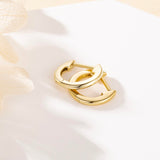 Kelli Myers 14K Gold Huggie Earrings Small Hoop Earrings 18mm