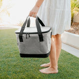 CleverMade Collapsible Cooler Bag 30 Can Beach & Travel Car Cooler, Folding Soft Cooler, Shoulder Strap, Bottle Opener, Great Car Coolers for Travel, Cleans Easy Leak Proof - Gray/Black Gray/Midnight