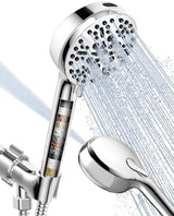 Filtered Shower Head with Handheld, BOWGER 6 Modes High Pressure Shower Heads with Power Wash Mode and Hard Water Filter, Detachable Hand Held Showerhead Set with Extra Long Hose, Chrome