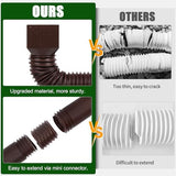2 Pack Rain Gutter Downspout Extensions, Upgraded Flexible Drain Downspout Extender, Rainwater Drainage Diverter with Mini Connector, Extendable from 20 to 127 Inches