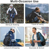 TUDEQU Sling backpack, 8 Pockets Sling Bag Crossbody, 19L Large Sling Bag for Men Travel Crossbody Backpack Hiking Outdoor