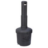Global Industrial Large Capacity Free Standing Outdoor Ashtray with Round Base, 15" Diameter x 39"H, 5 Gallon Capacity Cigarette Receptacle, Plastic, Black