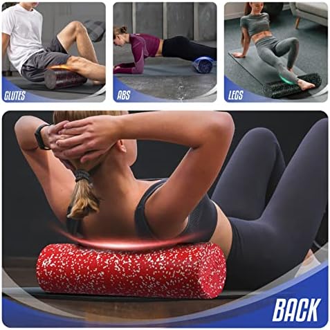 Yes4All High-Density Round Back Roller Foam, Exercise Foam Roller for Yoga, Pilates & Stretching - 12, 18, 24, 36 inch