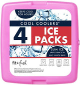 Cool Coolers by Fit + Fresh, Reusable & Long-Lasting Slim Ice Packs, Cold Packs for Lunch Boxes, Ice Packs for Lunch Bags