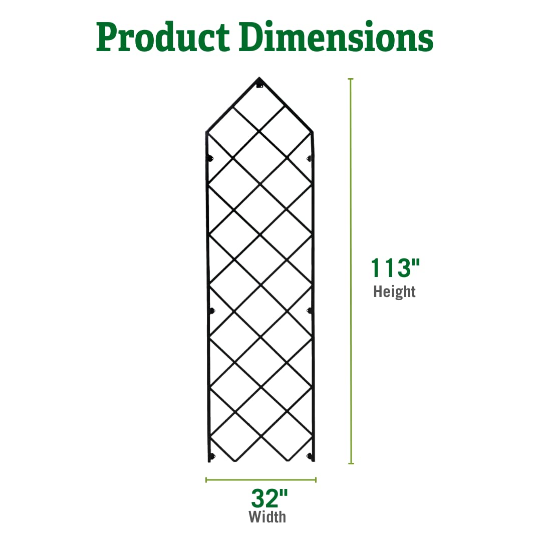 Gardener's Supply Company Lattice Gable Wall Trellis, 32" W x 113.5" H