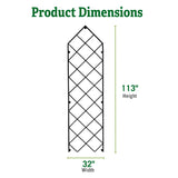 Gardener's Supply Company Lattice Gable Wall Trellis, 32" W x 113.5" H
