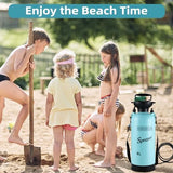 Finderomend Portable Shower for Camping with 7 Spray Modes, Hand Press Camping Shower with Removable Hose and Shower Head,Pressure Rinse Kits for Hiking Traveling Garden Beach Pet Shower