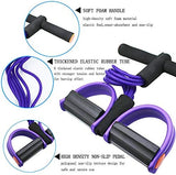 Multifunction Tension Rope, 6-Tube Elastic Yoga Pedal Puller Resistance Band, Natural Latex Tension Rope Fitness Equipment, for Abdomen/Waist/Arm/Leg Stretching Slimming Training