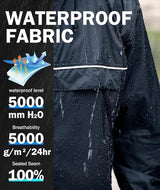 SWISSWELL Mens Waterproof Windbreaker Rain Jacket Lightweight Packable Raincoat with Hood for Golf Hiking Travel