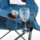 ARROWHEAD OUTDOOR Portable Folding Double Duo Camping Chair Loveseat w/ 2 Cup & Wine Glass Holder, Heavy-Duty Carrying Bag, Padded Seats & Armrests, Supports up to 650lbs, USA-Based Support