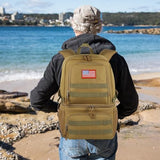 Tactical Double Deck Cooler Backpack for Men,Large Lunch Backpack with 2 Compartment,Soft Cooler Bag