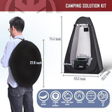 KNINE OUTDOORS Portable Camping Toilets with Height of 10.24", Privacy Tent with Carry Bags, Portable Potty for Outdoors, Washable and Foldable for RV Travel