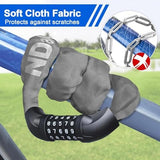 NDakter Bike Chain Lock, 5 Digit Combination Heavy Duty Anti Theft Bicycle Chain Lock,2.62/3.2/4.27/5/6Ft Long Security Resettable Bike Locks for Bike, Bicycle, Scooter, Door, Gate, Fence-4/6mm Thick