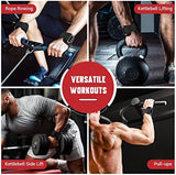 Weight Lifting Wrist Strap, Double Layer Leather Wrist Strap for Deadlift and Powerlifting, Adjustable Neoprene Padded Gym Workout Lifting Hooks (Pair)