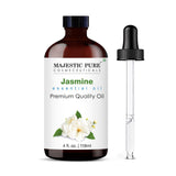 MAJESTIC PURE Jasmine Essential Oil | 100% Pure and Natural Jasmine Oil | Premium Grade Essential Oils for Hair Care, Home Diffusers, Skin, Aromatherapy, Massage and Humidifiers | 4 Fl Oz