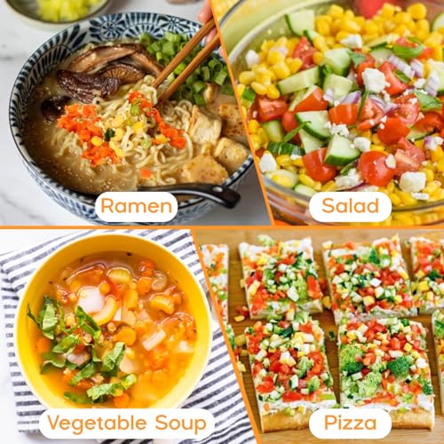 16OZ Dehydrated Freeze Dried Vegetables - 100% Natural Large Packaging Ramen Toppings, 6 Mixed Vegetable Flakes, No Gluten & No Allergen, Dry Veggie for Cooking, Camping, Emergency Supply