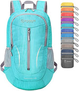 ZOMAKE 25L Ultra Lightweight Packable Backpack, Foldable Hiking Backpacks Water Resistant Small Folding Daypack for Travel(Aqua Blue)