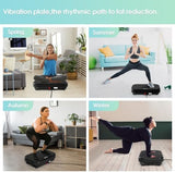 Vibration Plate Exercise Machine for Lymphatic Drainage Weight Loss,SoftGym Power Vibration Plate 300-400 Lbs Capacity Full Whole Body Workout Vibration Platform,Waver Vibration Plate for Home Fitness