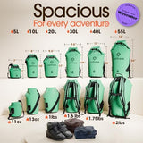 Earth Pak Waterproof Dry Bag - Roll Top Waterproof Backpack Sack Keeps Gear Dry for Kayak with Waterproof Phone Case