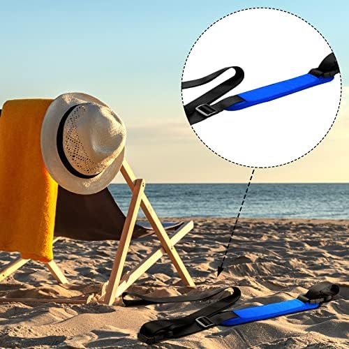 SATINIOR 3 Pack Carry Strap for Beach Chair Folding Adjustable Beach Replacement Universal Folding Chair Carry Strap for Camping Picnics(Blue, Purple, Rose)