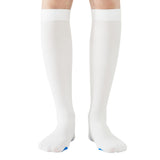 EVOPLECI Anti Embolism Compression Stockings for Women and Men Ted Hose Socks 15-20 mmhg Moderate Level With Inspect Toe Hole（WHITE，L）