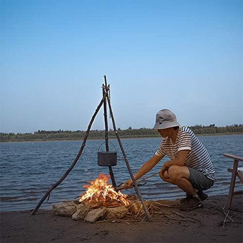 Stainless Steel Camping Gear and Equipment - Campfire Cooking Accessories Set - Radiate Portable Round Cookware - Dutch Oven Camping Cookware - Outdoor Camp Tripod Cooking, Silver