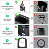 Sckee 2025 Upgraded XL Portable Toilet for Adults,16.5'' Tall Camping Toilet with Lid and Convenient Carry Bag, Portable Potty for Camping, Hiking, Car Travel,Truck, RV, Boating, Road Trips, Beach