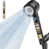 Filtered Shower Head with Handheld, High Pressure 5-Spray Shower Head with Filters for Hard Water, ON/OFF Switch Showerhead for Pets Bath, Shower Heads Filter - Remove Chlorine, Reduce Dry Itchy Skin