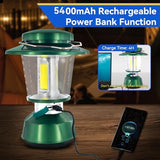 Durapower Rechargeable Camping Lantern,3300 Lumen Super Bright LED Camping Lantern, 5400 Mah Power Bank, IP44 Waterproof, 30 Hours, Portable Lantern for Hurricane, Power Outages