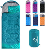 oaskys Camping Sleeping Bag - 3 Season Warm & Cool Weather - Summer Spring Fall Lightweight Waterproof for Adults Kids - Camping Gear Equipment, Traveling, and Outdoors