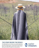 Benevolence LA Authentic Handwoven Mexican Blanket | Yoga Blankets, Outdoor, Picnic, Beach, Camping | Equestrian Saddle | Serape 50x70 inches - Gray, Pack of 1