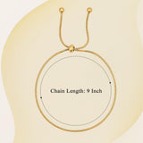 Yowivon Gold Plated Bracelet Dainty Cute Adjustable Slider Chain Bracelet
