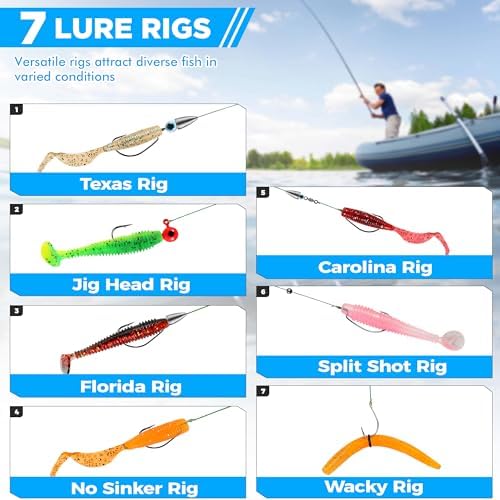 PLUSINNO Fishing Lures, 137Pcs Tackle Box with Tackle Included, Crankbaits, Spoon, Hooks, Weights & Other Accessories, Fishing Bait Lure Gear Kit Gift for Men Bass Freshwater