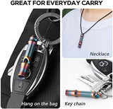 TISUR Titanium Emergency Whistle,EDC Safety Whistles Necklace Loud up to 120db,Survival Whistles for Survival,Hiking,Camping,Pets Training