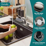 30 inch Kitchen Faucet Absorbent Mat - Diatomaceous Earth Splash Guard for Sink Faucet, Aesthetic Water Absorbing Stone Tray in The Modern Home [30" x 3.9", Dark grey]