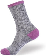 EnerWear 4 Pack Women's Merino Wool Outdoor Hiking Trail Crew Sock