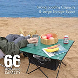 VILLEY Portable Camping Side Table, Ultralight Aluminum Folding Beach Table with Carry Bag for Outdoor Cooking, Picnic, Camp, Boat, Travel