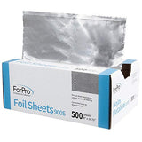 ForPro Professional Collection Embossed Foil Sheets 900S, Aluminum Foil, Pop-Up Dispenser, for Hair Color Application and Highlighting, Food Safe, 9” W x 10.75” L, 500-Count (Pack of 6)