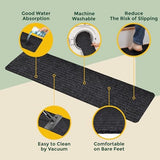 MBIGM 8" X 30" (15 in Pack) Non-Slip Carpet Stair Treads Non-Skid Safety Rug Slip Resistant Indoor Runner for Kids Elders & Pets with Reusable Adhesive - Black - Carpet Pads for Stairs