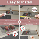 Shower Threshold Water Dam Guard - Self-Adhesive Silicone Waterproof Barrier, Leak-Proof, Flexible, Easy Installation, Customizable Length for Showers, Bathtubs, Sinks, and Countertops by Hzetuu